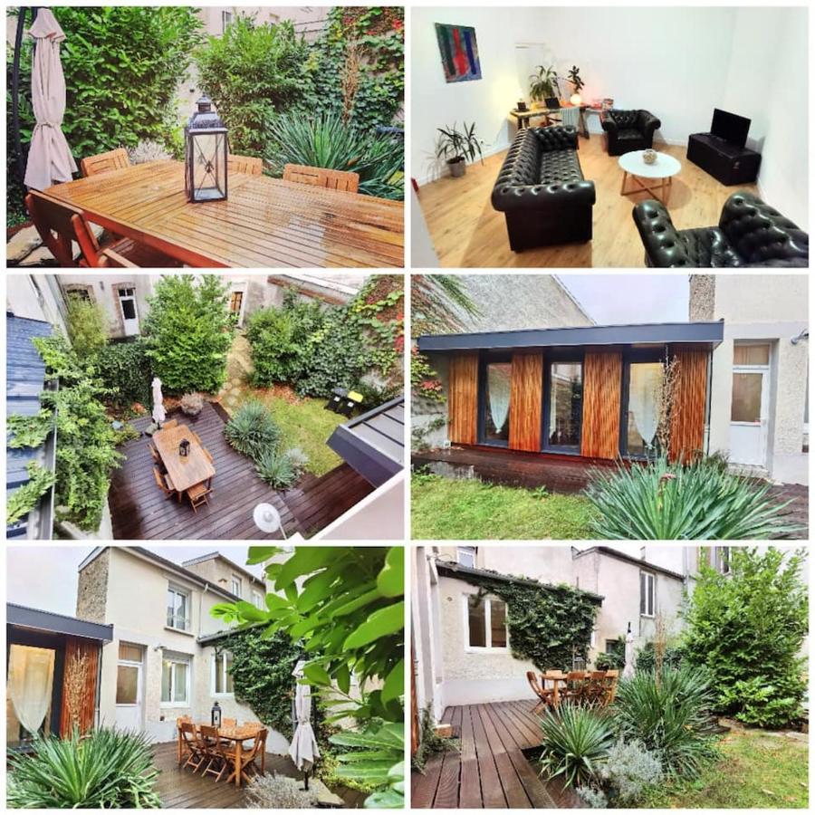 Maison De Ville Avec Terrasse Et Jardin Reims Bagian luar foto